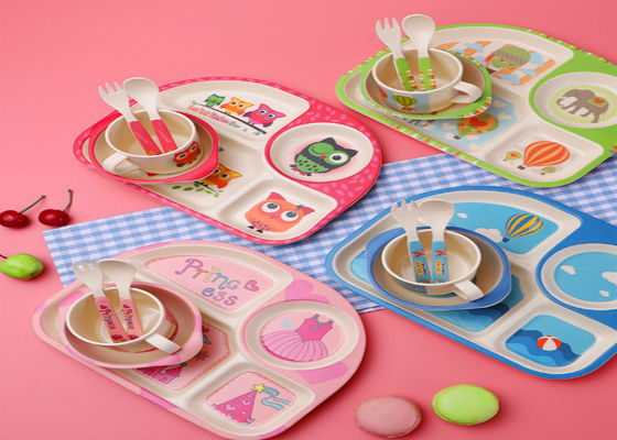 좋은 가격 BPA 자유롭 아이들 식기류 세트를 공급하는 대 섬유 아이 사발 온라인으로