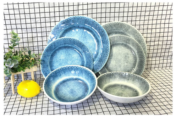 좋은 가격 핫 판매 식품 등급 찢어지지 않는 열에 저항하는 멜라민 식기 세트 및 호텔 및 레스토랑용 접시 온라인으로